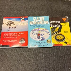 Backcountry Skiing + Glacier Mountaineering + Wilderness Navigation Book Lot